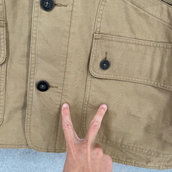 Orvis Mens Classic Barn Canvas Field Coat Jacket Size XXL Tan Chore Quilted Line - Picture 10 of 16